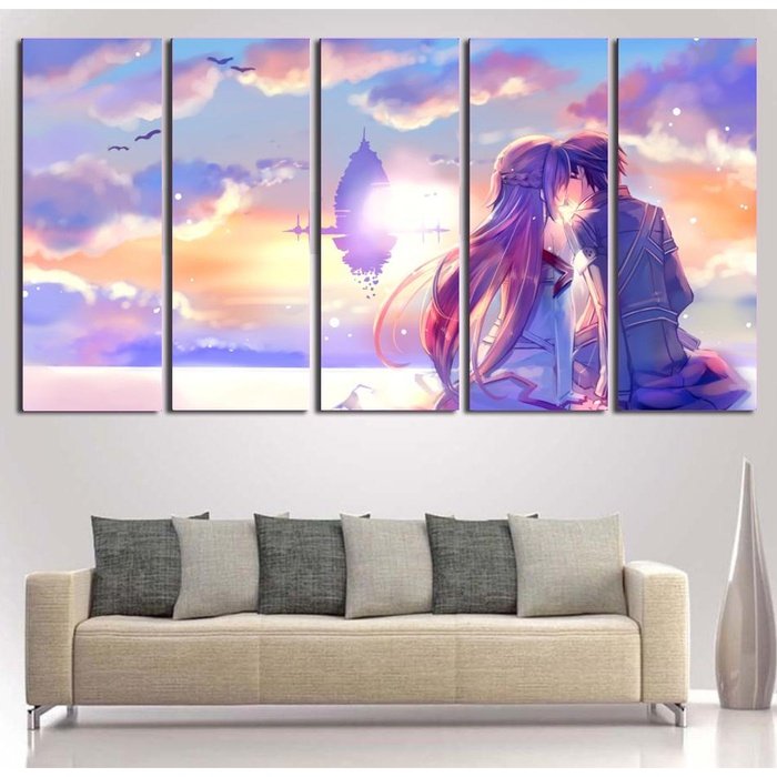 Kirito Sword Art Online Canvas Art Prints Poster Painting Framed