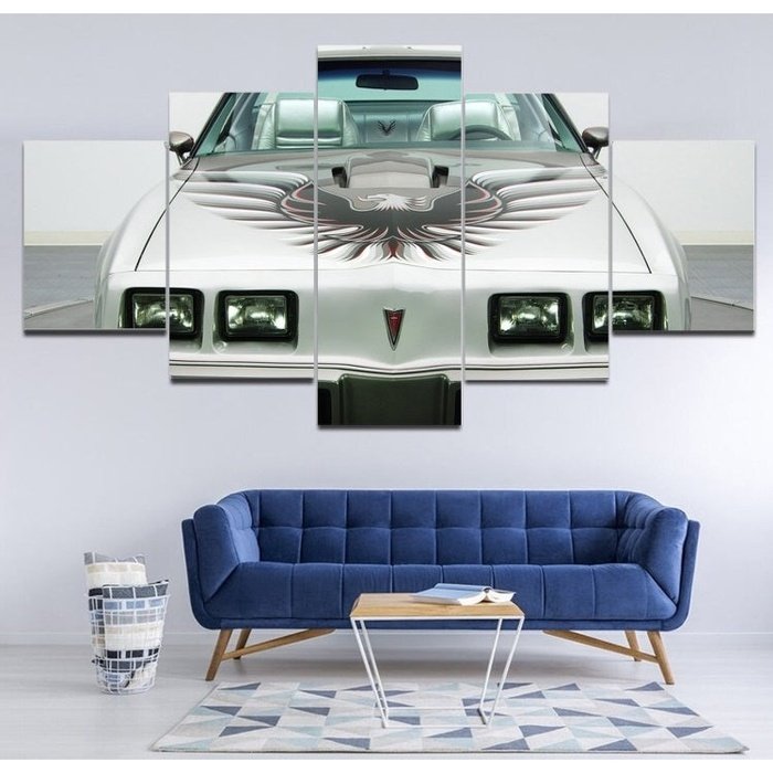 Trans Firebird Canvas Framed Wall Art Prints Piece Poster