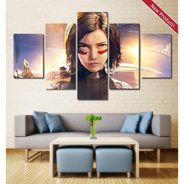 Alita Battle Angel Wall Art Canvas Painting Framed Home Decor