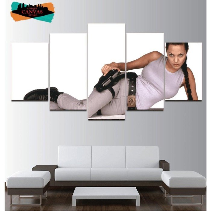 Angelina Jolie Tomb Raider Wall Art Canvas Painting Framed
