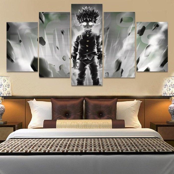 Anime Inspired Mob Psycho Shigeo Wall Art Canvas Painting