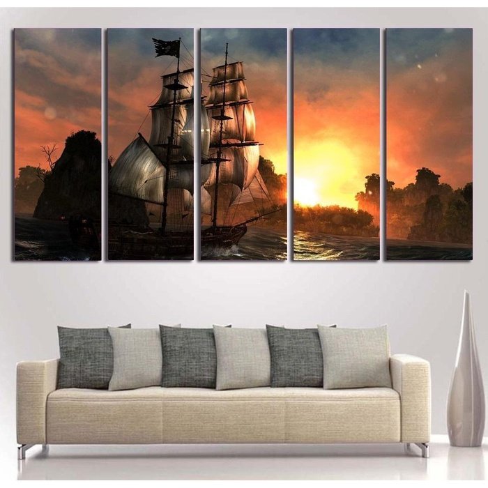 Assassins Creed Black Flag Canvas Art Prints Poster Painting Framed