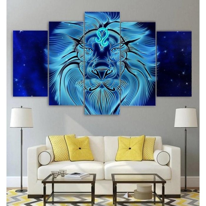 Astrology Zodiac Leo Wall Art Canvas Painting Framed