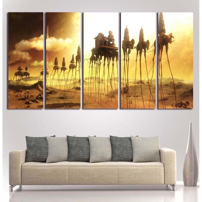 Elephant Salvador Dali Canvas Art Prints Poster Painting Framed