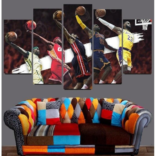 Evolution Lebron James Canvas Art Painting Wall Art Framed