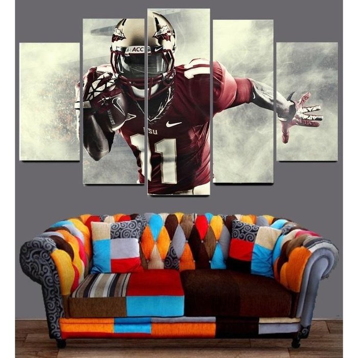 Football Florida State Seminoles Wall Art Canvas Piece Framed