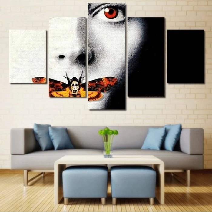 Horror Silence Lambs Wall Art Canvas Painting Framed