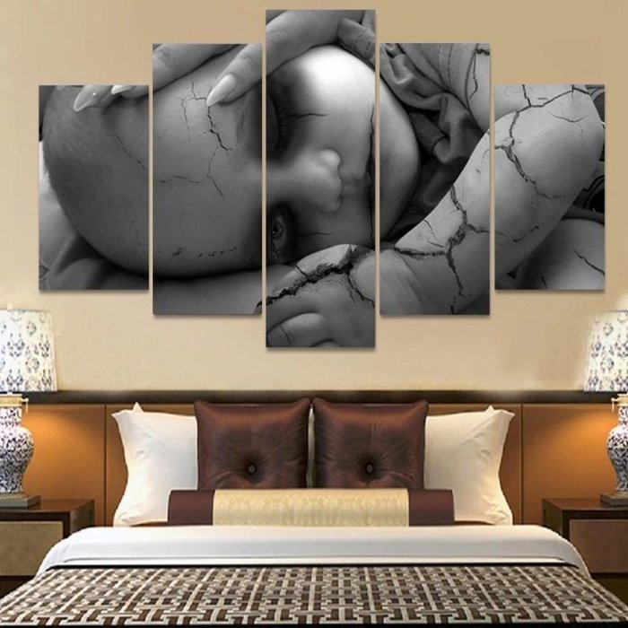 Horror Zombie Creepy Baby Wall Art Canvas Painting