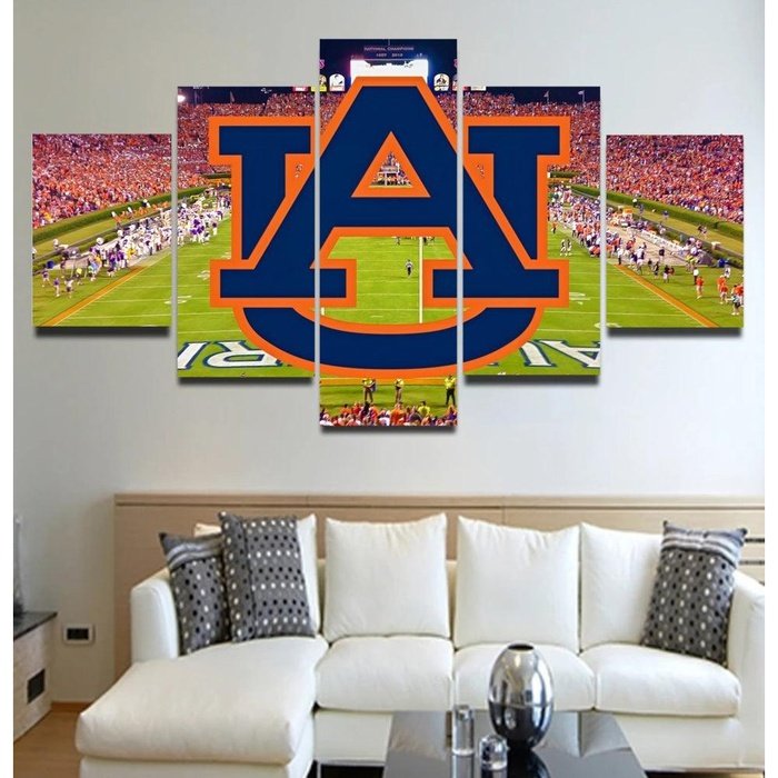 Auburn Football Wall Art Canvas Painting Framed