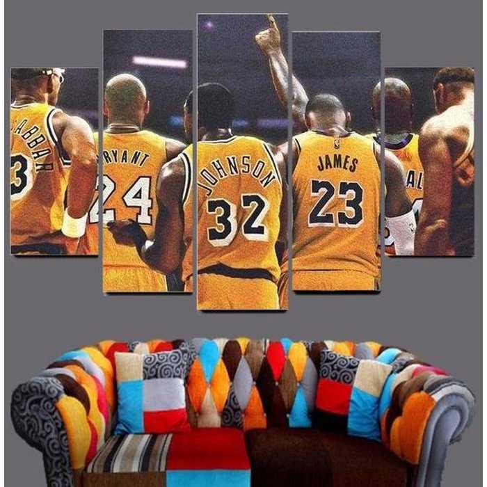 Lakers Legends Canvas Painting Wall Art Decor Lebron James