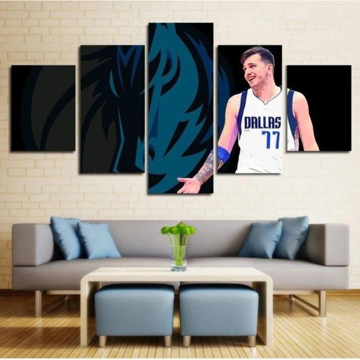Luka Dončić Wall Art Canvas Painting Framed Free Shipping