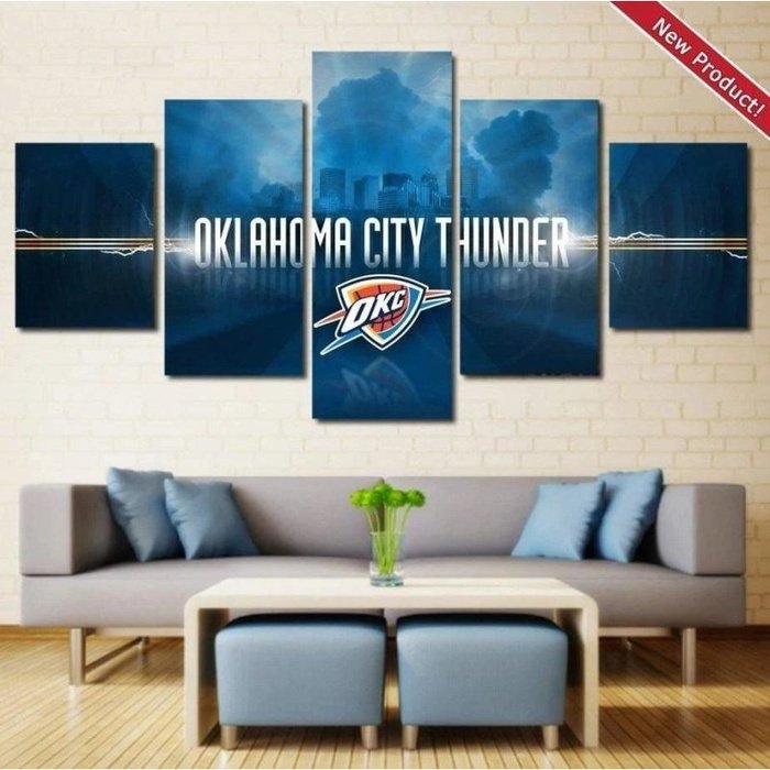 Oklahoma City Thunder Wall Art Canvas Painting Free Shipping
