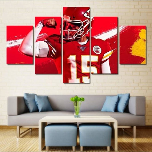 Patrick Mahomes Wall Art Canvas Painting Framed Home Decor