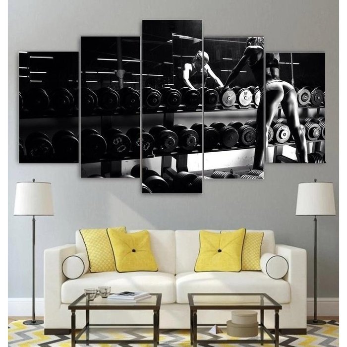 Sexy Woman Fitness Wall Art Canvas Painting Framed