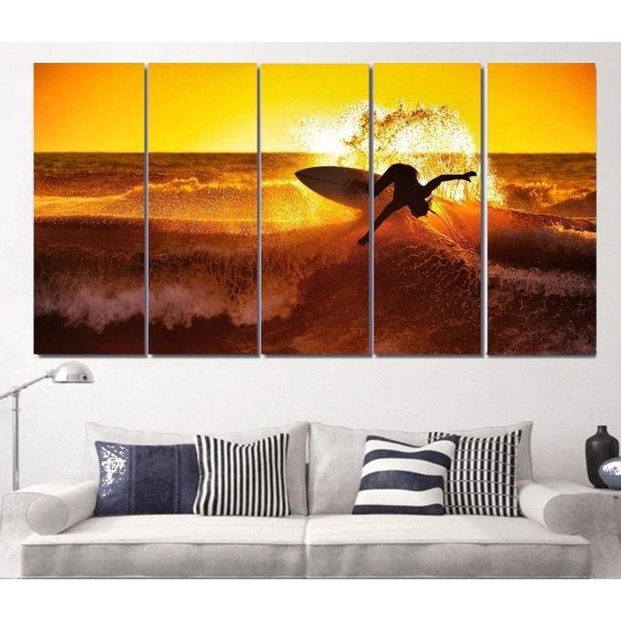 Surfing Canvas Art Prints Poster Painting Framed