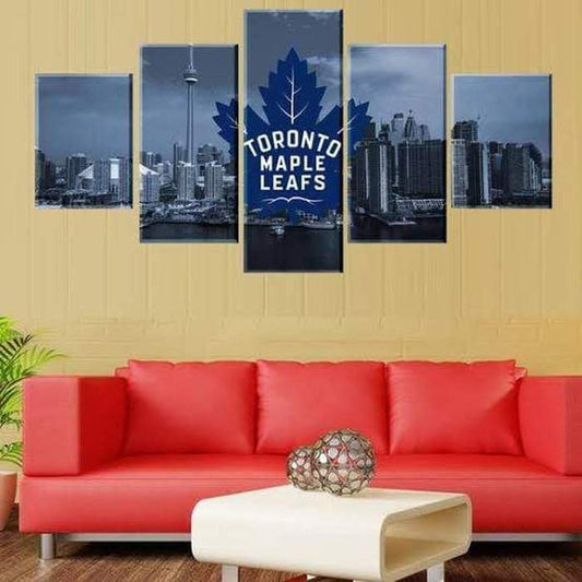 Toronto Maple Leafs Canvas Poster Framed-Sports Art Direct-Maple Leafs Canvas