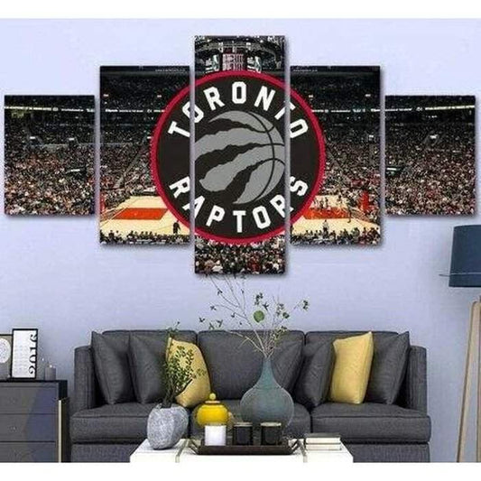 Toronto Raptors Decor Wall Art Canvas Framed-Sports Art Direct-Toronto Raptors Wall Art