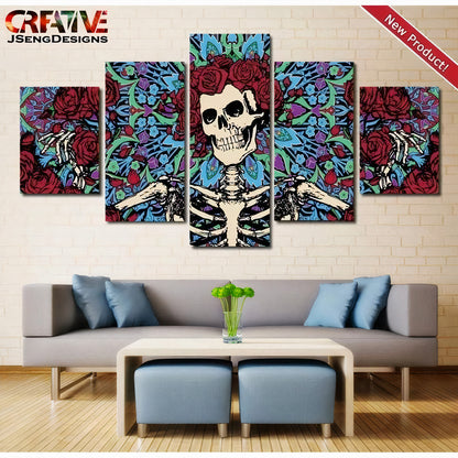 Grateful Dead Wall Art Canvas Painting Framed Home Decor