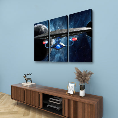 USS Enterprise Star Trek Wall Art Canvas Painting Framed