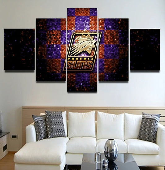Phoenix Suns Wall Art Canvas Framed / Custom Poster By Sports Art Direct