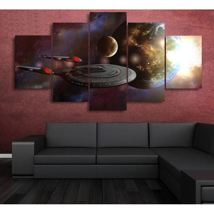 Star Trek Starship Enterprise Wall Art Canvas Painting Framed