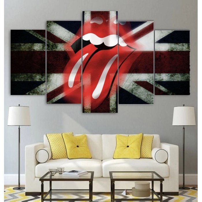 Rolling Stones Canvas Framed Wall Art Home Decor