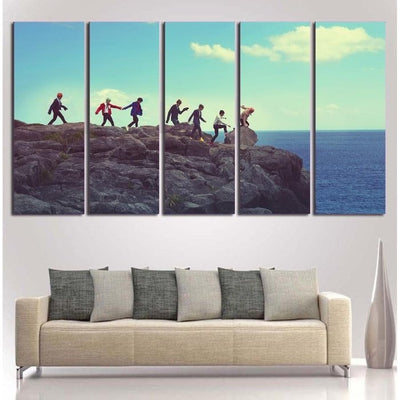 Pop BTS Canvas Art Prints Poster Painting Framed