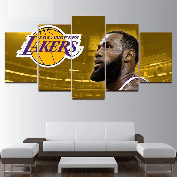 Lakers Lebron James Wall Art NBA Canvas Painting Framed