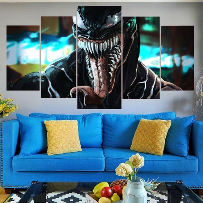 Marvel Comics Venom Wall Art Canvas Painting Framed Home Decor