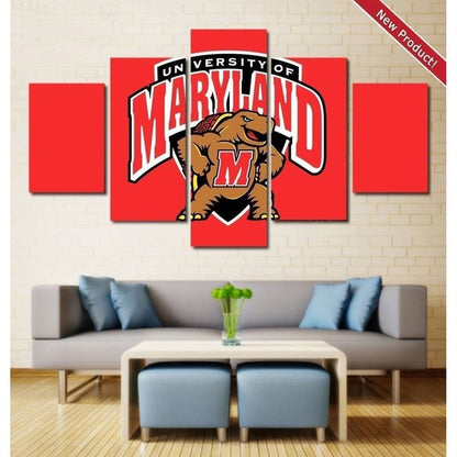 Maryland Terrapins Wall Art Canvas Painting Framed Home Decor