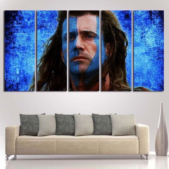 Mel Gibson Braveheart Canvas Art Prints Poster Painting Framed
