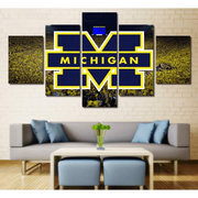 Michigan Wolverines Wall Art Painting Canvas Home Decor Poster-SportSartDirect-Michigan Wolverines Wall Art