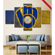 Milwaukee Brewers Wall Art Canvas Painting Framed Home Decor