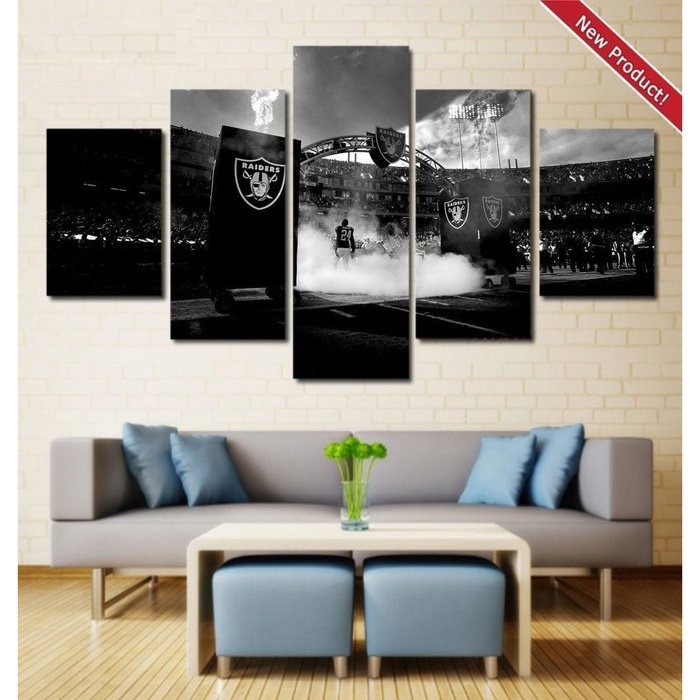 NFL Oakland Raiders Wall Art Canvas Painting Framed Home Decor