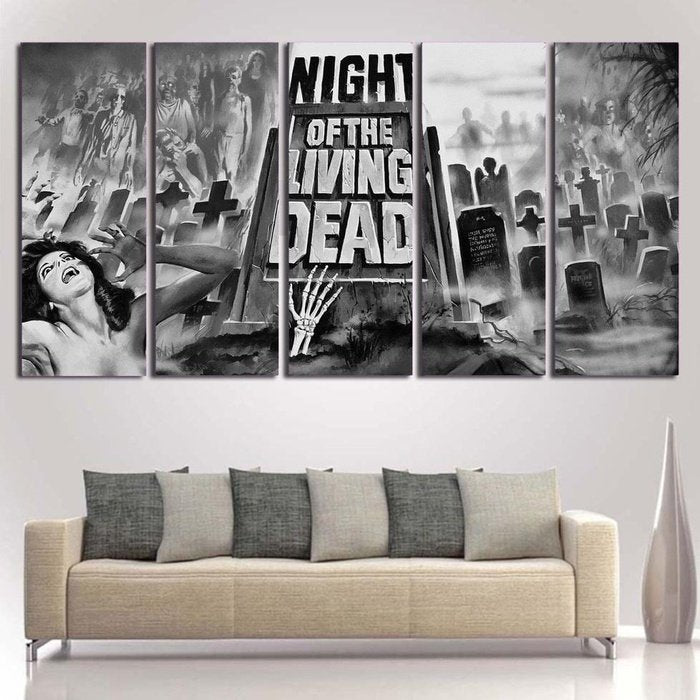 Horror Night Living Dead Canvas Art Framed