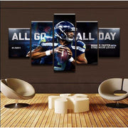 Seahawks Russell Wilson Wall Art Canvas Painting Framed Home Decor