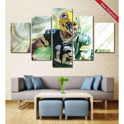 Aaron Rodgers Wall Art Canvas Painting Framed Home Decor