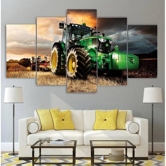 Agriculture John Deere Tractor Wall Art Canvas Painting Framed