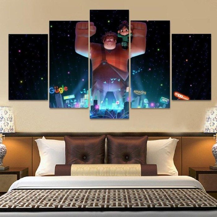 Animated Disney Wreck Ralph Wall Art Canvas Painting