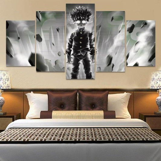 Anime Inspired Mob Psycho Shigeo Wall Art Canvas Painting