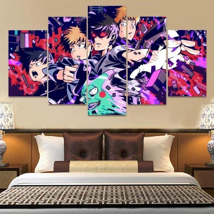 Anime Inspired Shigeo Mob Psycho Wall Art Canvas Painting