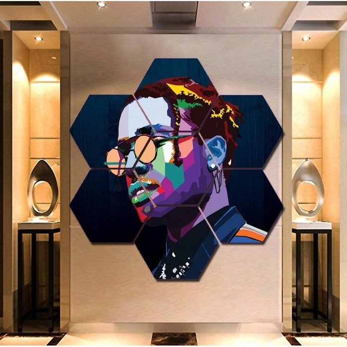 Rapper ASAP Rocky Wall Art Canvas Decor Framed