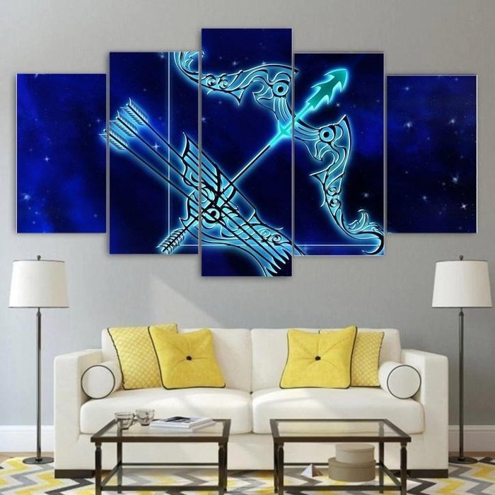 Astrology Zodiac Sagittarius Wall Art Canvas Painting Framed