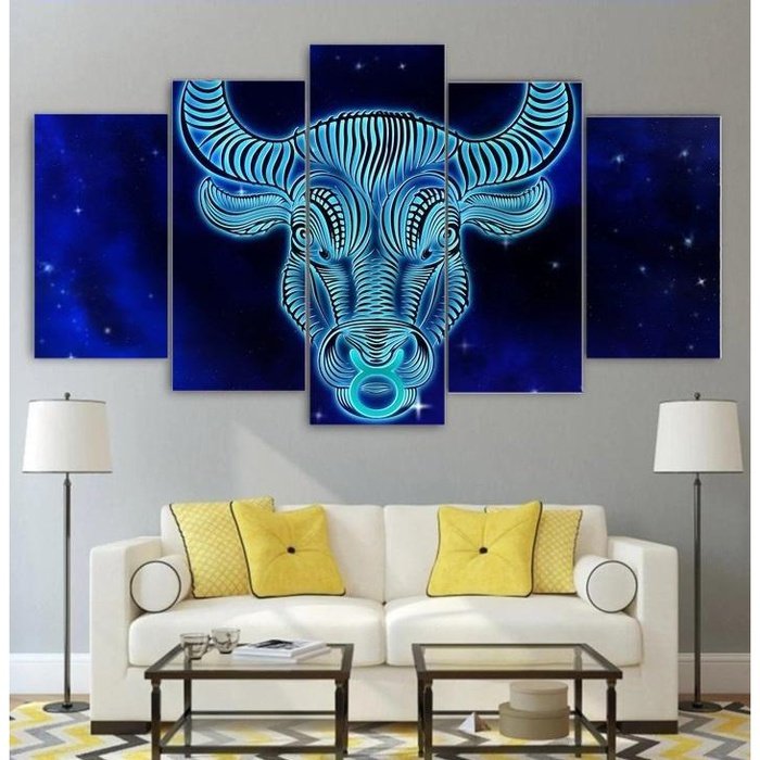 Astrology Zodiac Taurus Wall Art Canvas Painting Framed