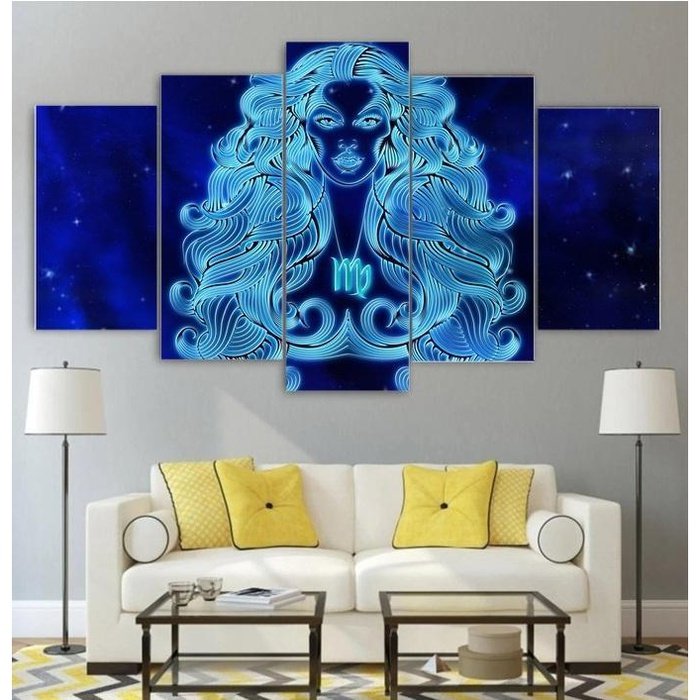 Astrology Zodiac Virgo Wall Art | Canvas Painting Framed