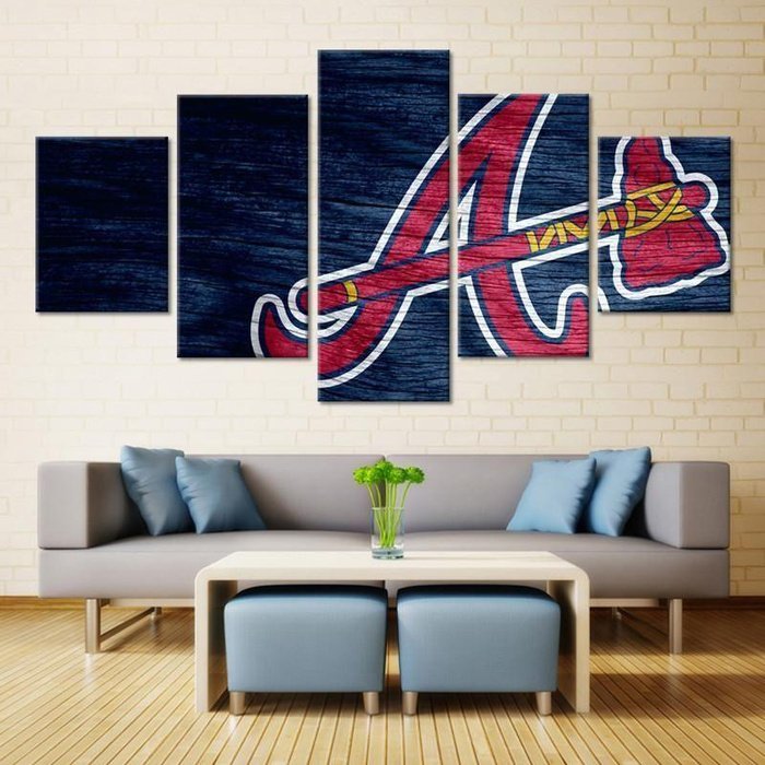 Atlanta Braves Wall Art Canvas Painting Framed Home Decor