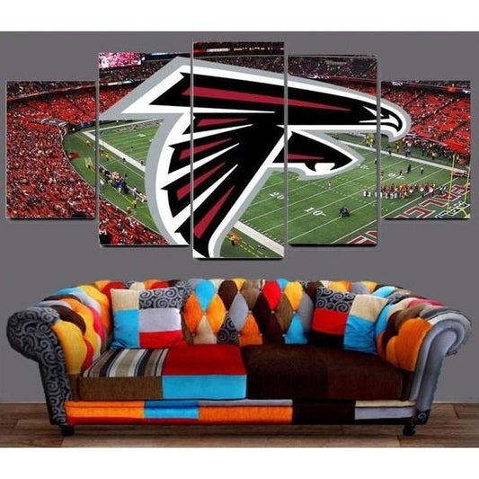 Atlanta Falcons Wall Art Canvas Poster Print Framed Painting-Sports Art Direct-Atlanta Falcons Fan Art,Atlanta Falcons Wall Art,Falcons Wall Art