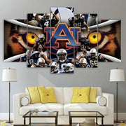 Auburn Tigers Football Wall Art Canvas Painting Framed