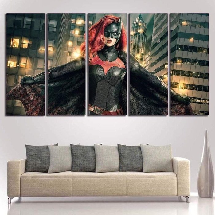 Bat Woman Canvas Art Prints Poster Painting Framed
