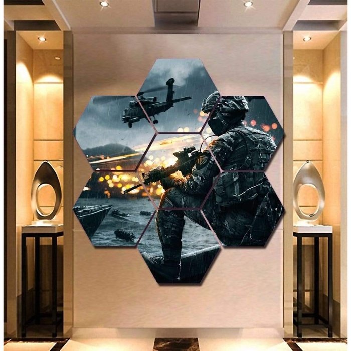 Battlefield Wall Art Canvas Painting Framed Free Shipping